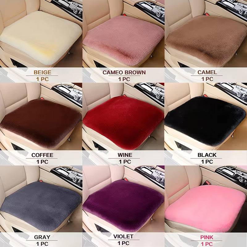 Plush Seat Cover Cushion for Chevrolet Citroen Infiniti HAVAL Peugeot Winter Warm Plush Seat Protector Interior Accessories