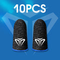 10Pcs Mobile Game Fingertip Gloves for PUBG Gamer Sweatproof Anti-Slip Touch Screen Finger Sleeve Breathable Gaming Finger Cover