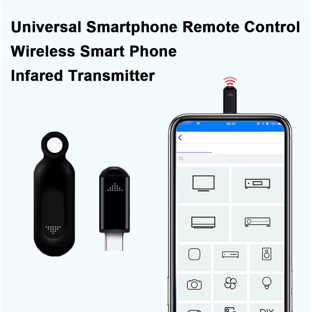 Mobile Phone Remote Control Typec for Iphone IR Blasters Adapter Universal IR Infrared Smart Remote for TV Air Conditioner Fan