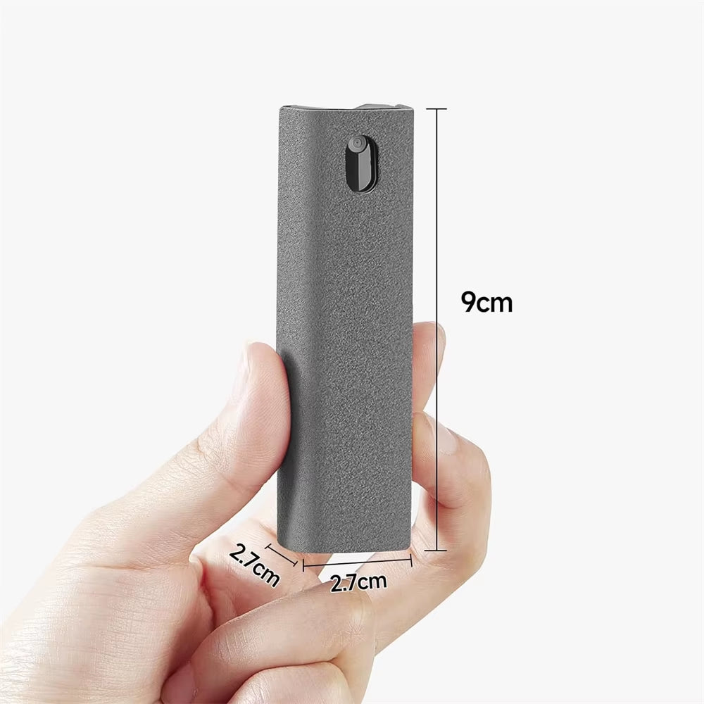 2 in 1 Phone Screen Cleaner Spray Computer Screen Dust Removal Microfiber Cloth Set Cleaning Artifact without Cleaning Liquid