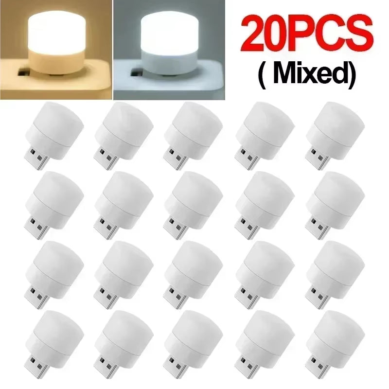 Mini USB Light LED Night Table Lamp Lights Room Plug Book Reading Decorating Items Warm White Eye Protections Wholesale Bedroom