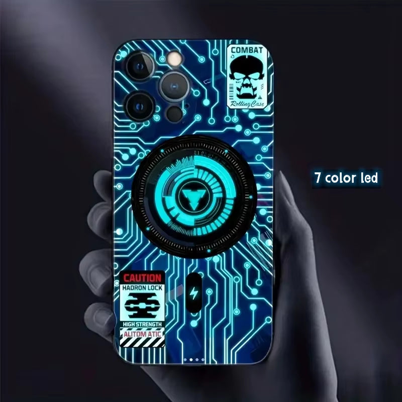 Shiny LED Flash Case for Galaxy Z Fold 6 5 4 Luminous Cover Case for Samsung M15 M14 M52 M55 M34 M32 M13 M12 A35 A55 Light Shell
