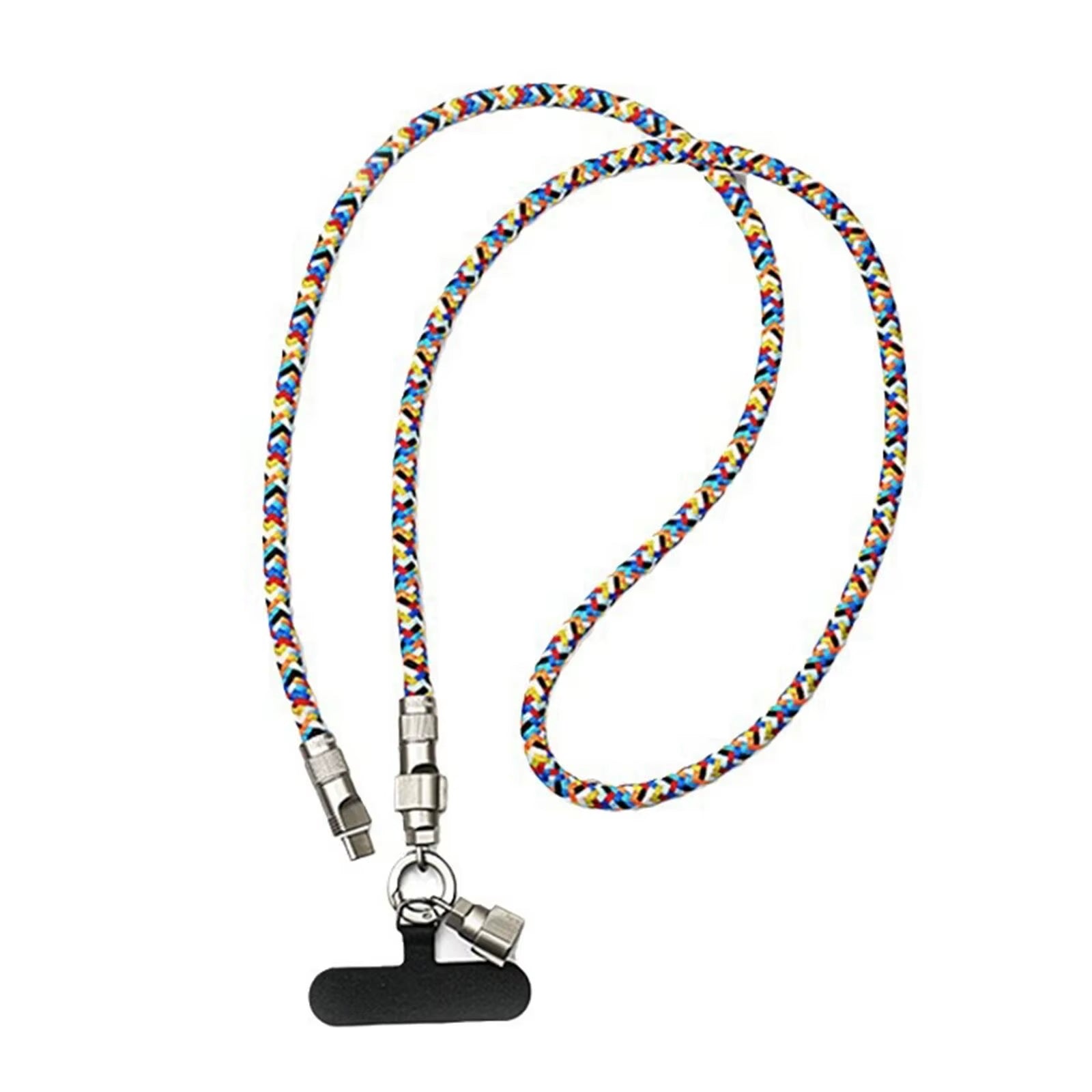 2 in 1 Fashionable Mobile Phone Lanyard PD 60W C to C Charging Cable Zinc Alloy Lock More Convenient and Safer for Mobile Iphone