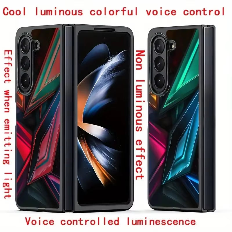 Shiny LED Flash Case for Galaxy Z Fold 6 5 4 Luminous Cover Case for Samsung M15 M14 M52 M55 M34 M32 M13 M12 A35 A55 Light Shell