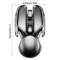 PX2 Metal 2.4G Wireless Mute 1600DPI Mouse 6 Buttons for PC Laptop Computer Gaming Office Home Aluminum Lightweight Mouse