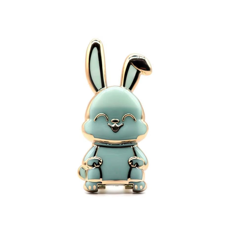 Ring Buckle Car Mount Stand 3D Folding Back Sticker Pad Mobile Phone Holder Pull Rod Support Phone Stand Rabbit Ring Bracket