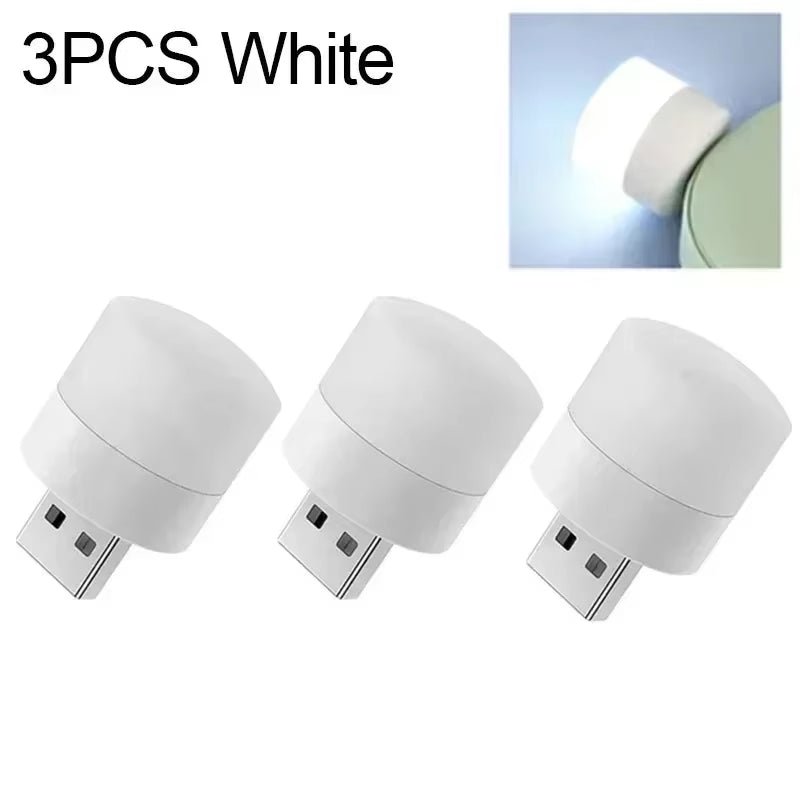 Mini USB Light LED Night Table Lamp Lights Room Plug Book Reading Decorating Items Warm White Eye Protections Wholesale Bedroom