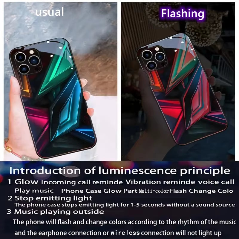Shiny LED Flash Case for Galaxy Z Fold 6 5 4 Luminous Cover Case for Samsung M15 M14 M52 M55 M34 M32 M13 M12 A35 A55 Light Shell